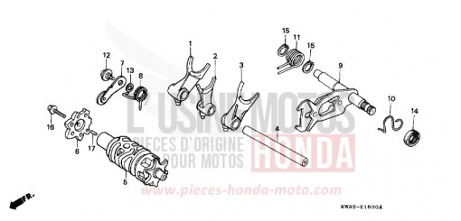 BARILLET DE SELECTION NX250L de 1990